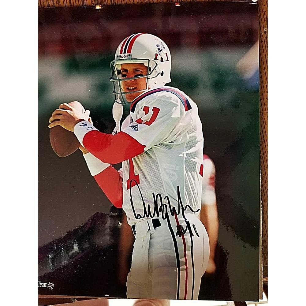 Drew Bledsoe #11 New England Patriots Autographed Photo 8 x 10 inch Framed